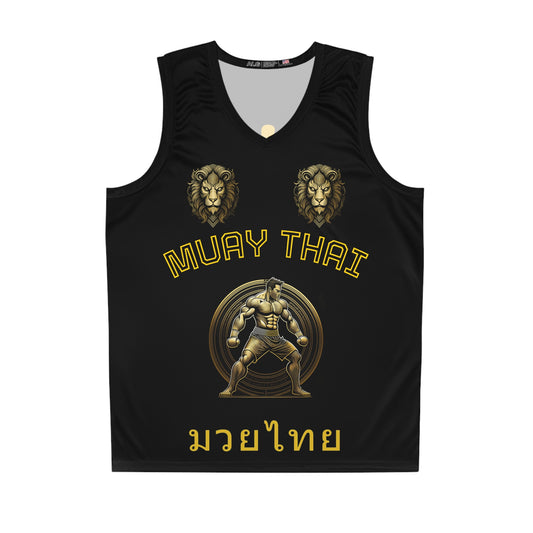 Muay Thai Jersey (Black & Gold)