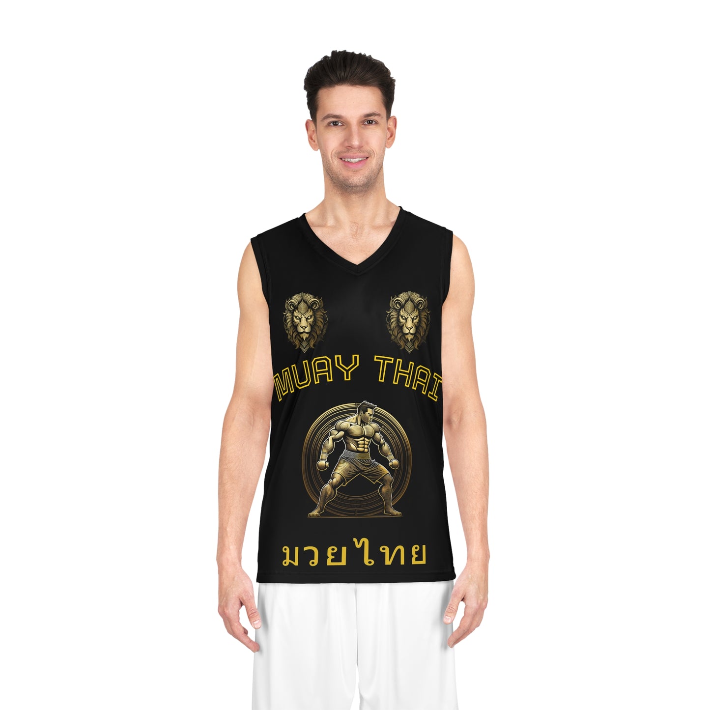 Muay Thai Jersey (Black & Gold)